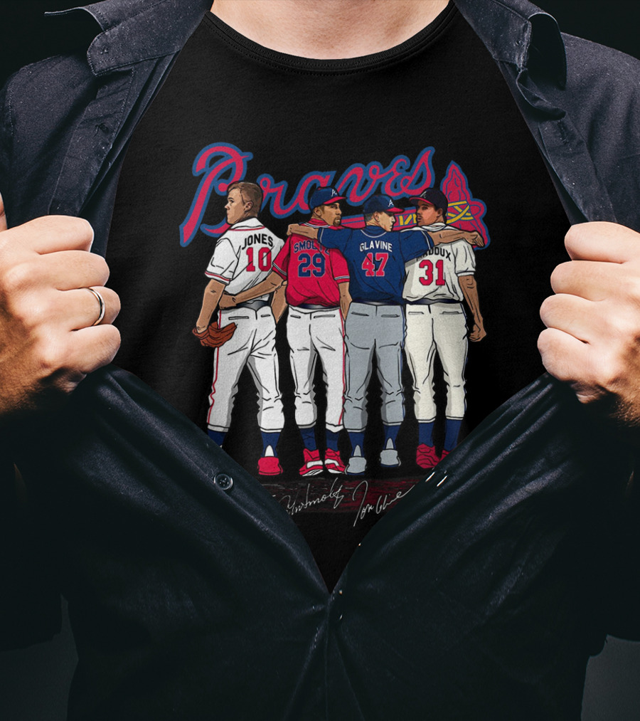 Braves Jones Smoltz Glavine Maddux Legends T-Shirt