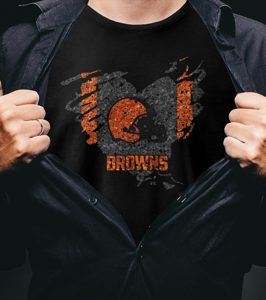Heart Diamond Cleveland Browns Helmet Browns T-Shirt