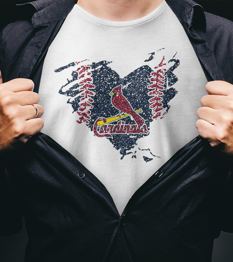 Heart Diamond Baseball St. Louis Cardinals T-Shirt