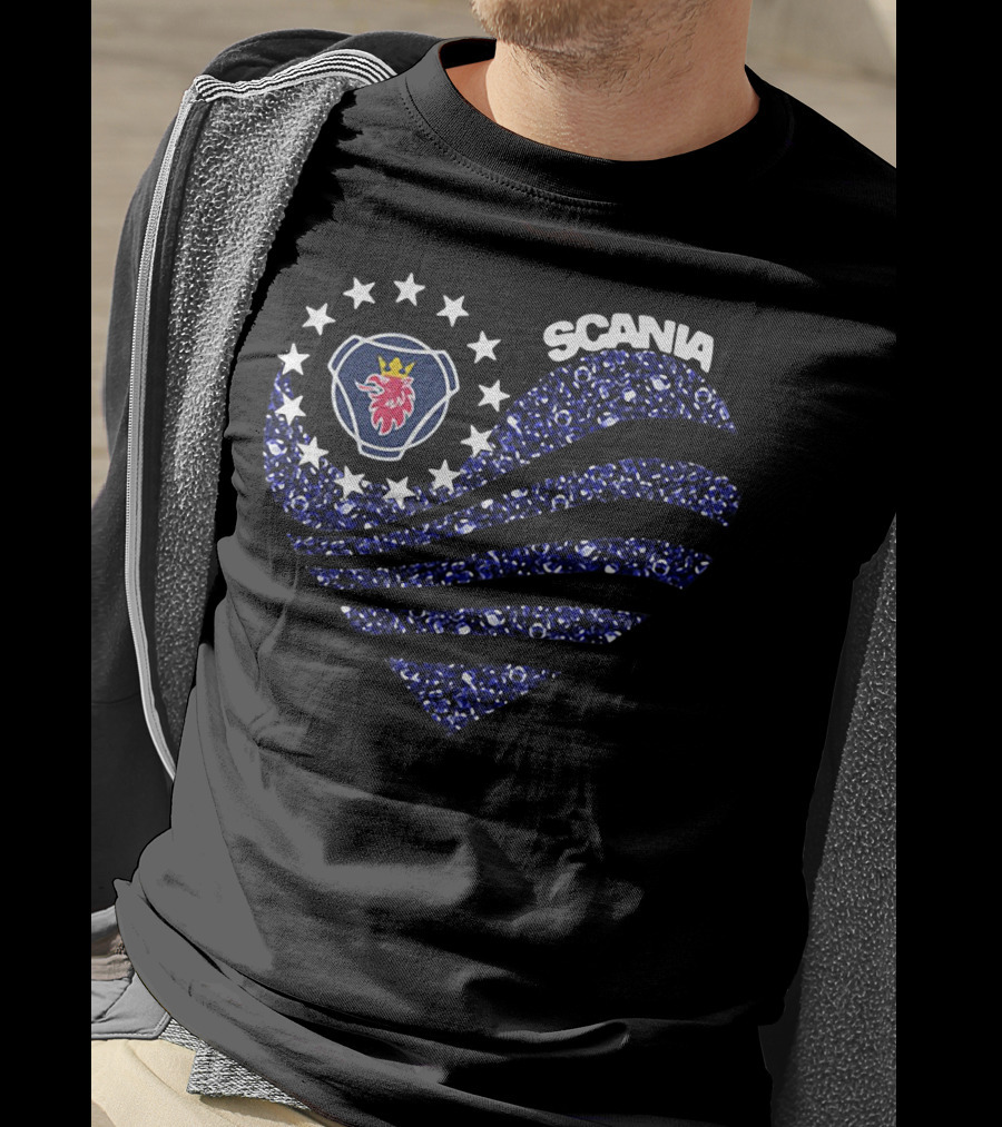 Scania Heart With Stars And Emblem T-Shirt
