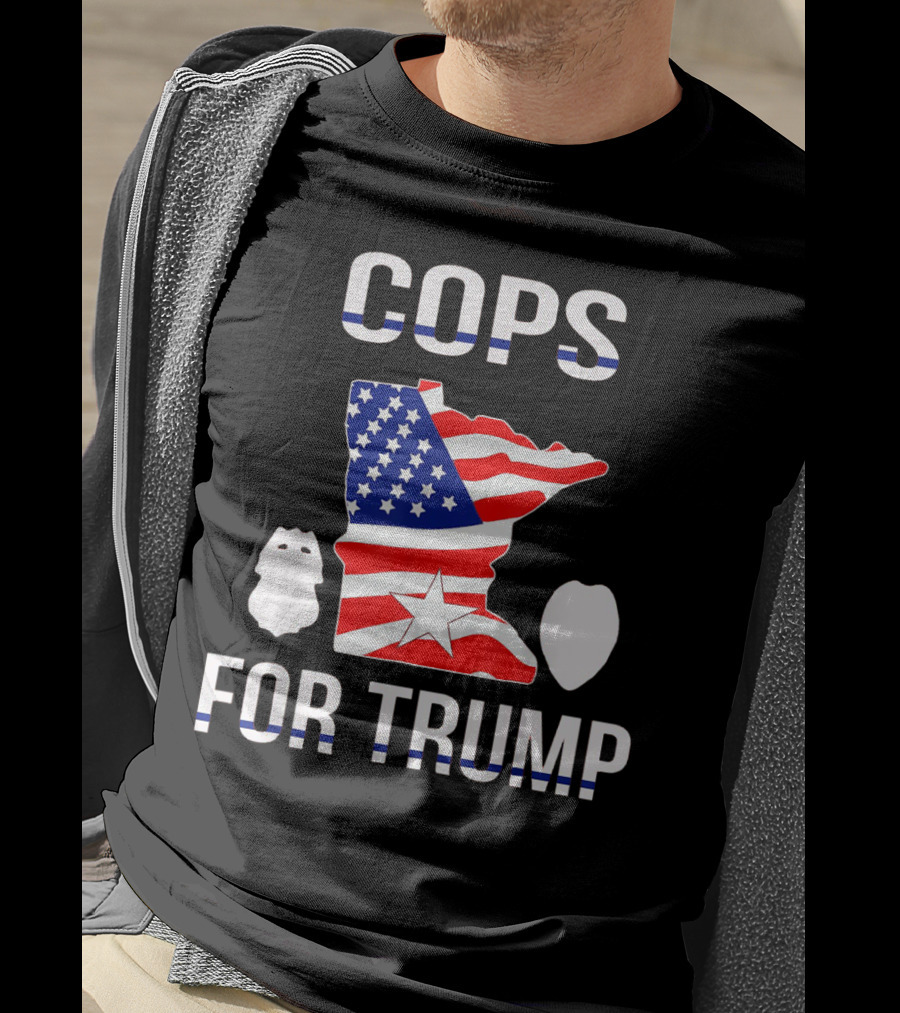 Cops For Trump Minnesota American Flag Police Support T-Shirt