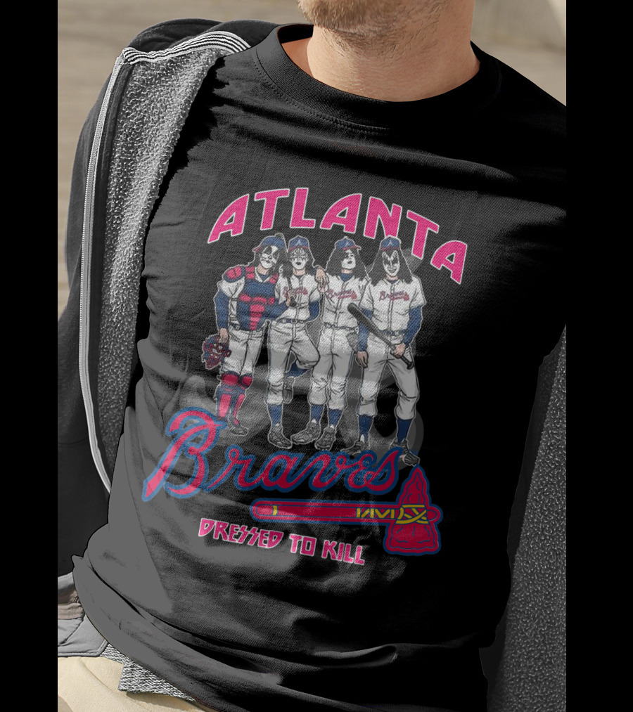 Atlanta Braves Kiss Dressed To Kill Collaboration T-Shirt