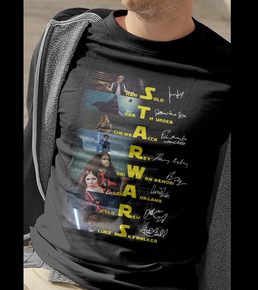 Star Wars Han Solo Darth Vader Chewbacca Obi-Wan Kenobi Leia Organa Kylo Ren Luke Skywalker T-Shirt