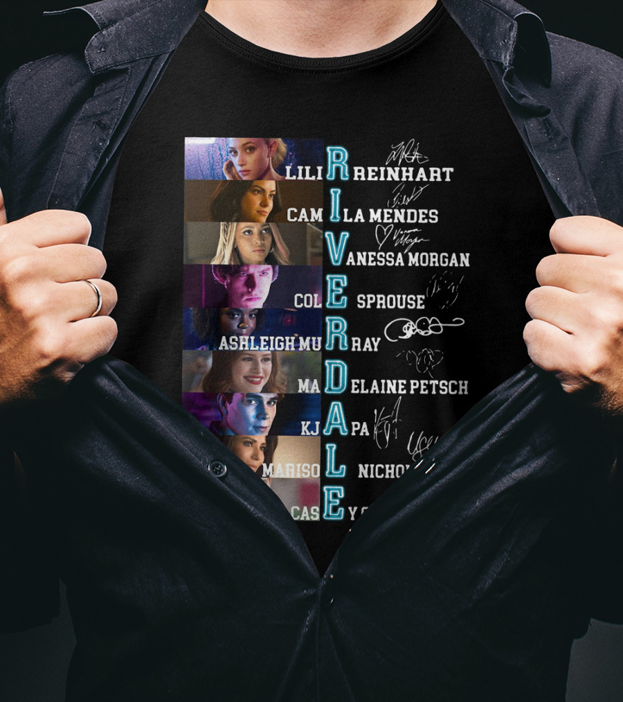 Riverdale Lili Reinhart Camila Mendes Vanessa Morgan Cole Sprouse Ashleigh Murray Madelaine Petsch Kj Apa Marison Nichols Casey Cott T-Shirt