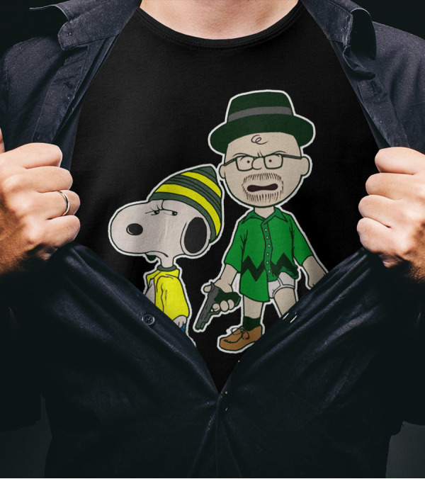 Snoopy And Charlie Brown Breaking Bad Walter And Jesse Mashup T-Shirt