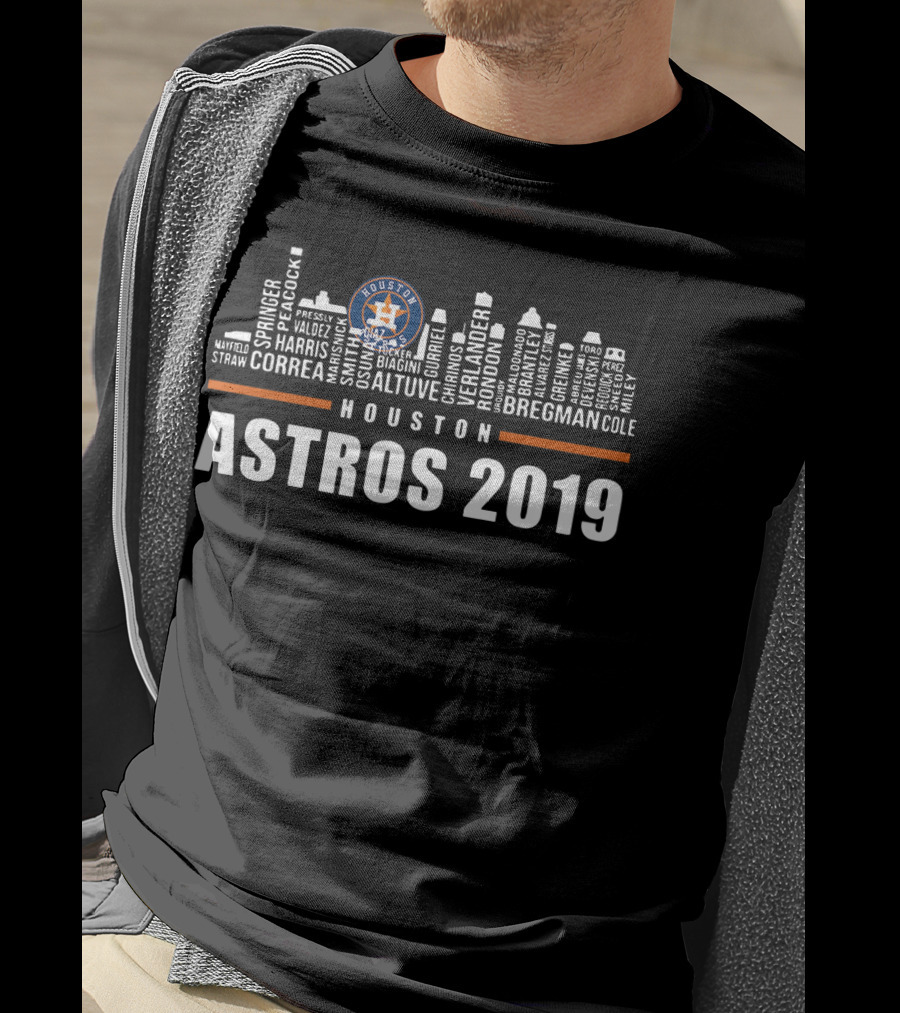 Houston Astros Skyline Player Names 2019 T-Shirt