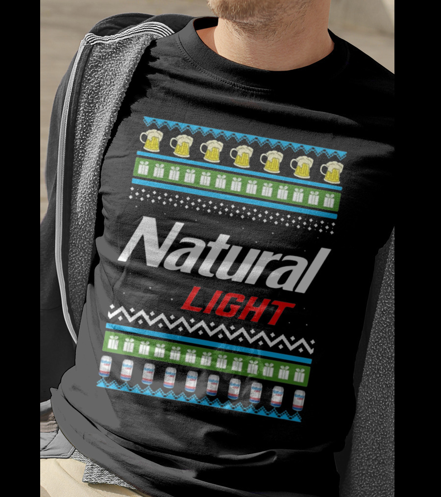 Natural Light Holiday Beer Ugly T-Shirt