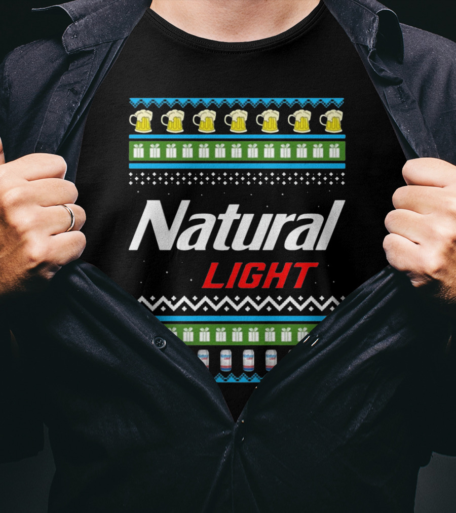 Natural Light Holiday Beer Ugly T-Shirt
