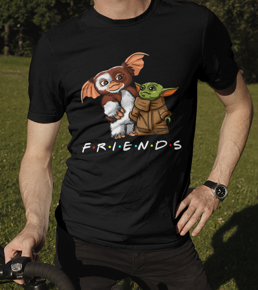 Gremlins Baby Yoda Friends Mandalorian Crossover T-Shirt