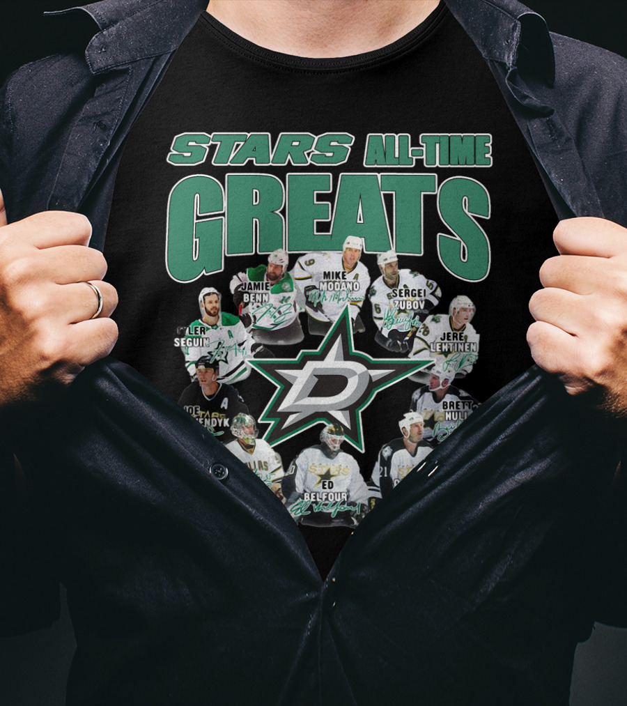 STARS ALL-TIME GREATS Dallas Hockey Legends T-Shirt