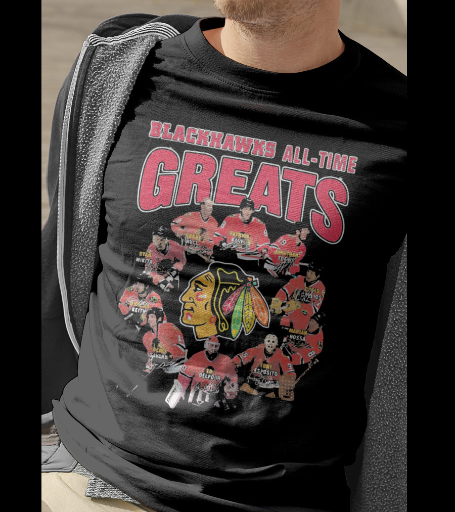 Blackhawks All-Time Greats Legends Hockey Team T-Shirt