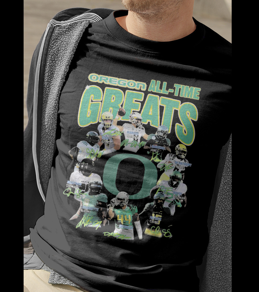 Oregon All-Time Greats Mariota James Blount Dunnigan Loves Davis Royce Freeman T-Shirt