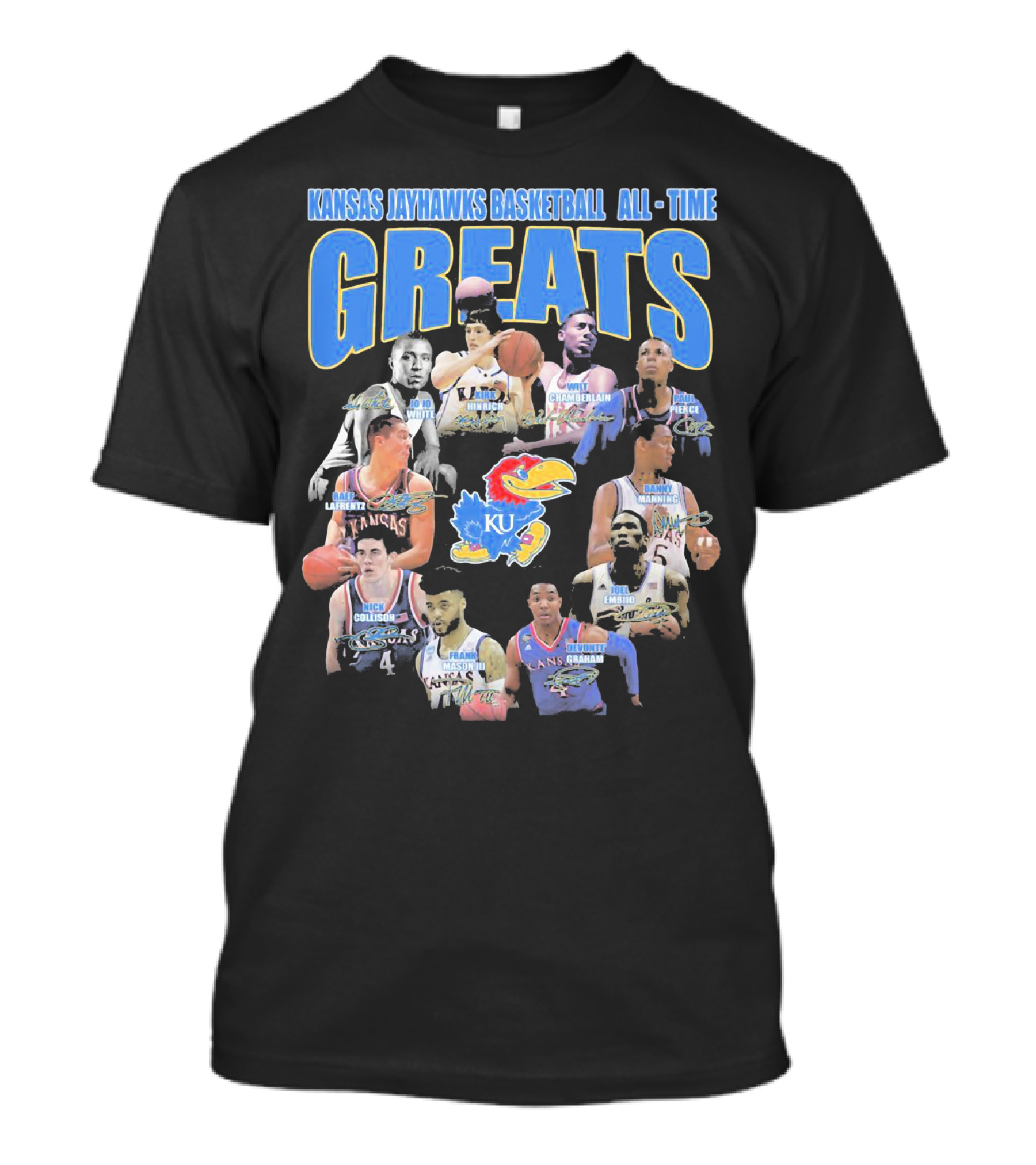 Kansas Jayhawks Basketball All-Time Greats T-Shirt