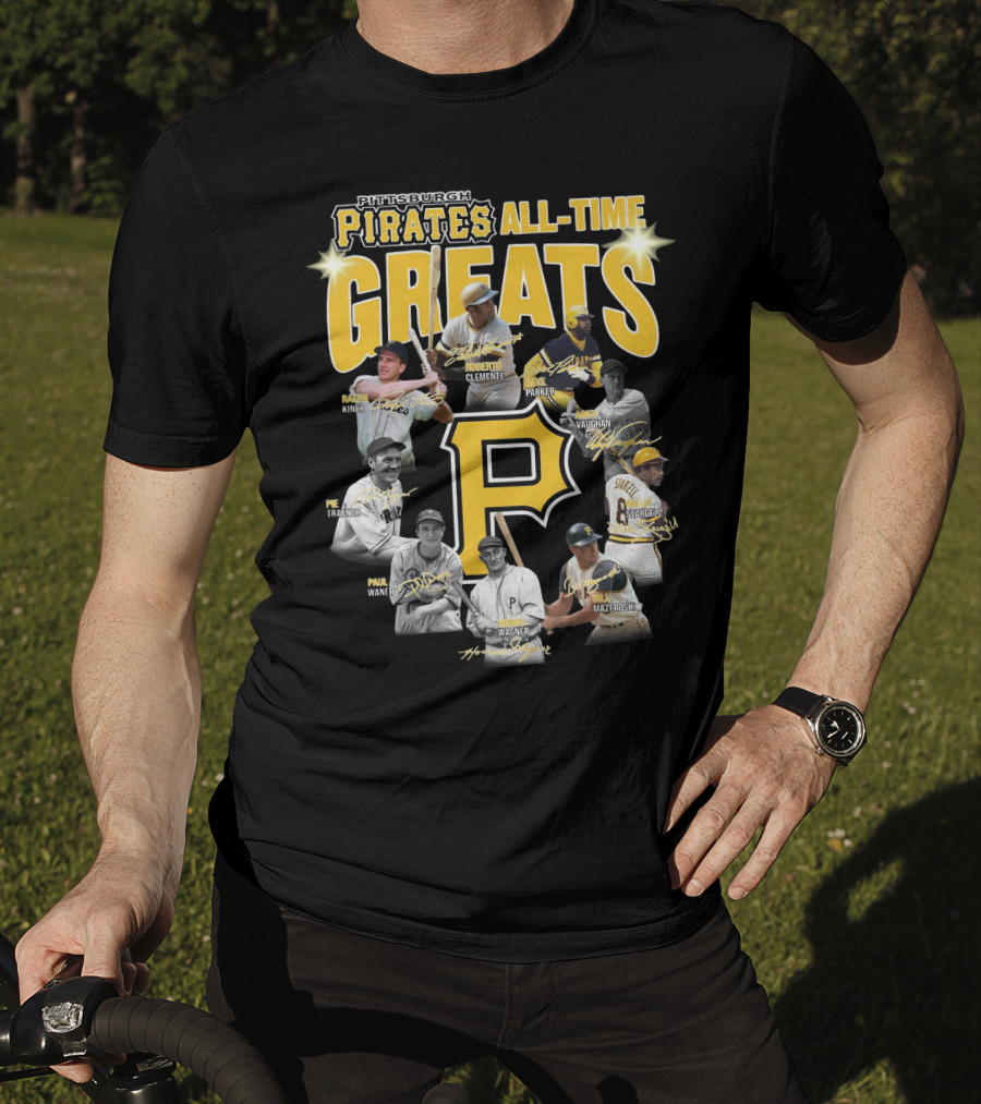 Pittsburgh Pirates All-Time Greats Roberto Clemente Honus Wagner Willie Stargell T-Shirt
