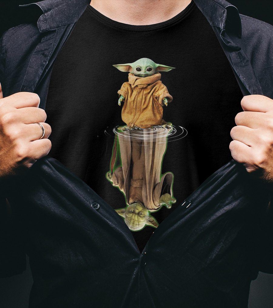 Baby Yoda Reflection Of Master Yoda T-Shirt