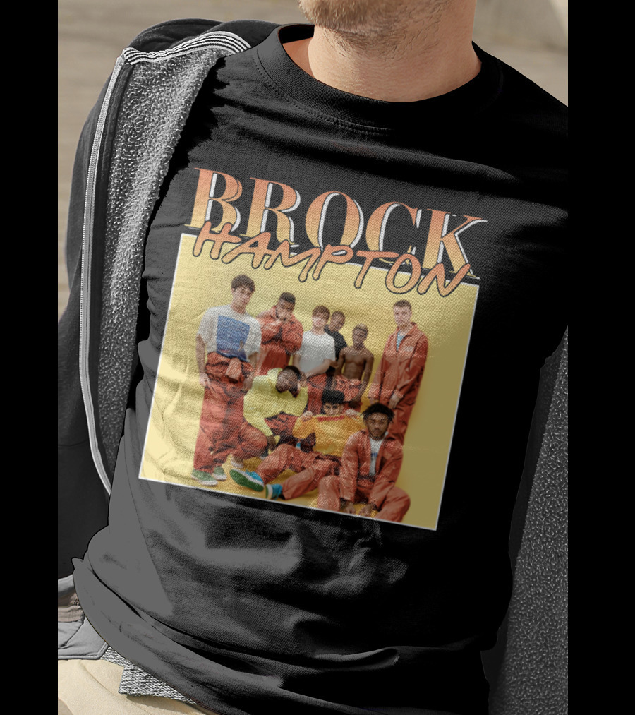 BROCKHAMPTON Band Music Group Portrait Orange Outfits T-Shirt