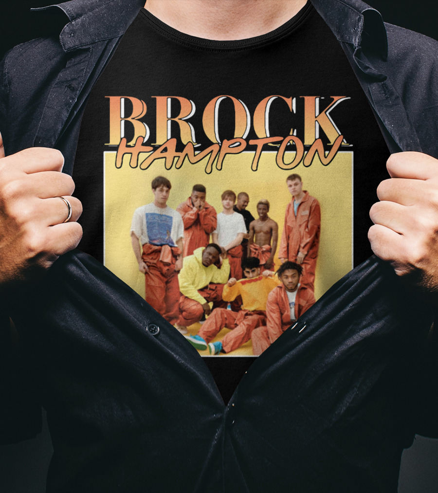 BROCKHAMPTON Band Music Group Portrait Orange Outfits T-Shirt