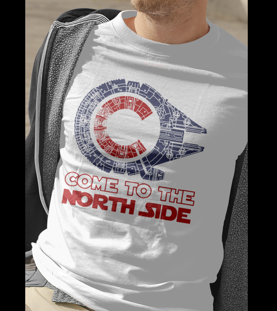 Chicago Cubs Millennium Falcon Come To The North Side T-Shirt