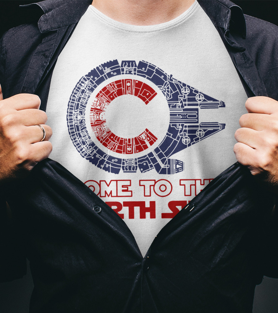 Chicago Cubs Millennium Falcon Come To The North Side T-Shirt