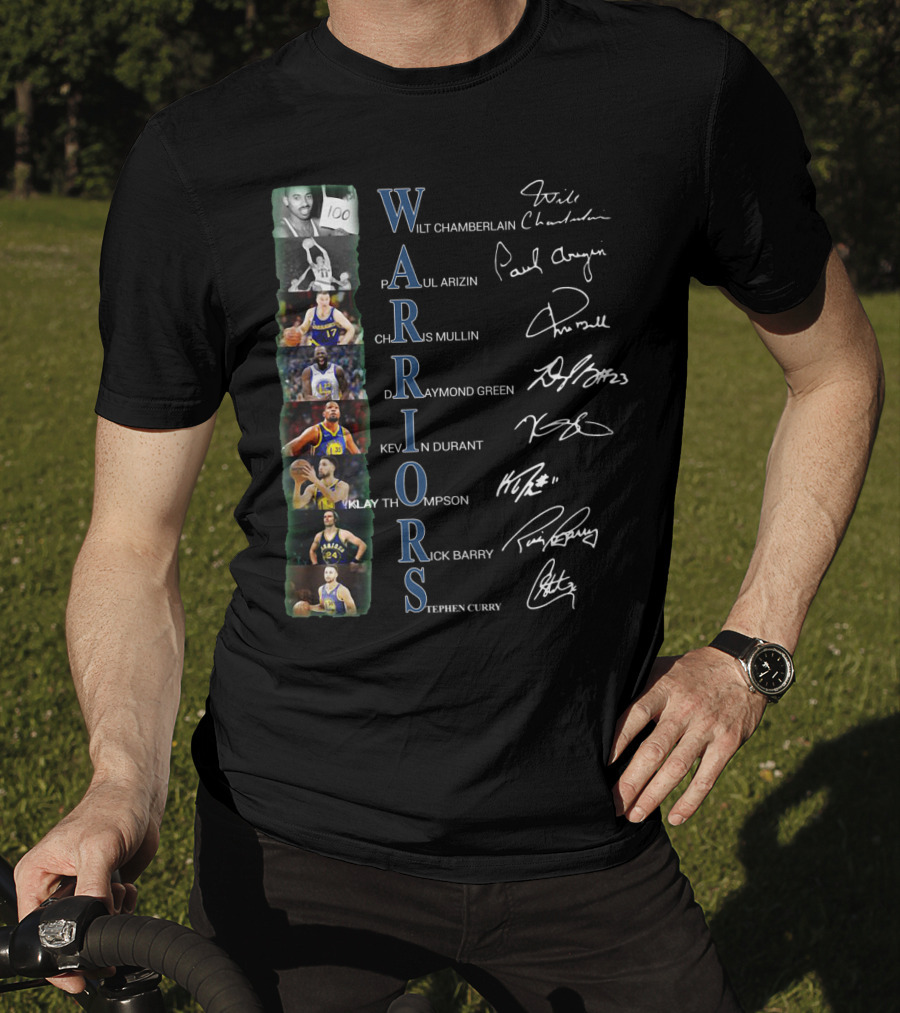 Warriors Wilt Chamberlain Paul Arizin Chris Mullin Draymond Green Kevin Durant Klay Thompson Rick Barry Stephen Curry T-Shirt