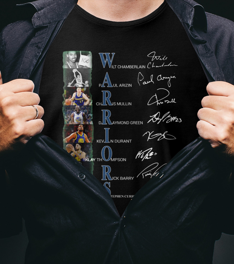 Warriors Wilt Chamberlain Paul Arizin Chris Mullin Draymond Green Kevin Durant Klay Thompson Rick Barry Stephen Curry T-Shirt