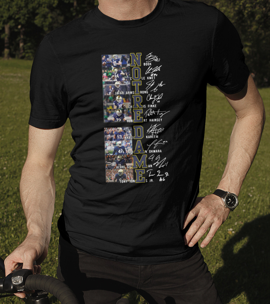 Notre Dame Fighting Irish Football Stars Signatures T-Shirt