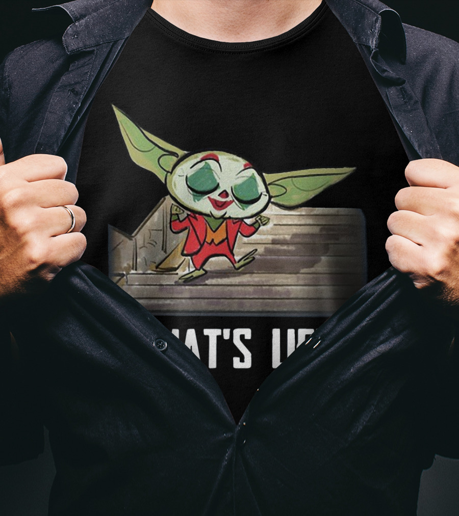 Baby Yoda Joker Dancing That's Life Stairs T-Shirt