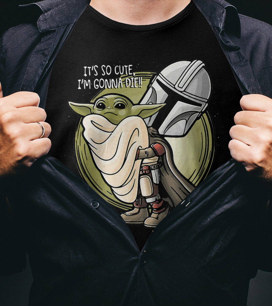 It’s So Cute I'm Gonna Die Baby Yoda Mandalorian Helmet T-Shirt