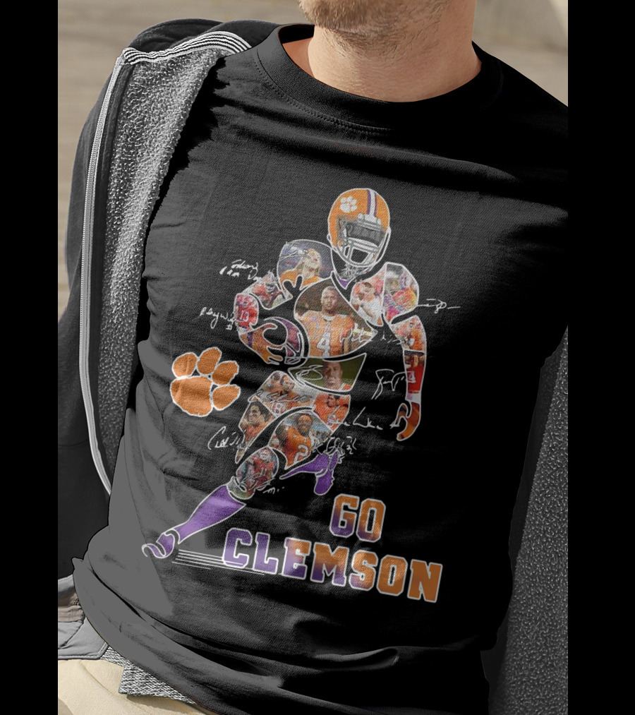 Clemson Tigers Football Team Heroes Collage Go T-Shirt