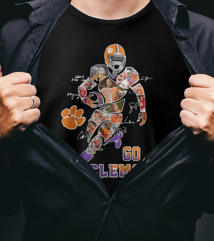 Clemson Tigers Football Team Heroes Collage Go T-Shirt