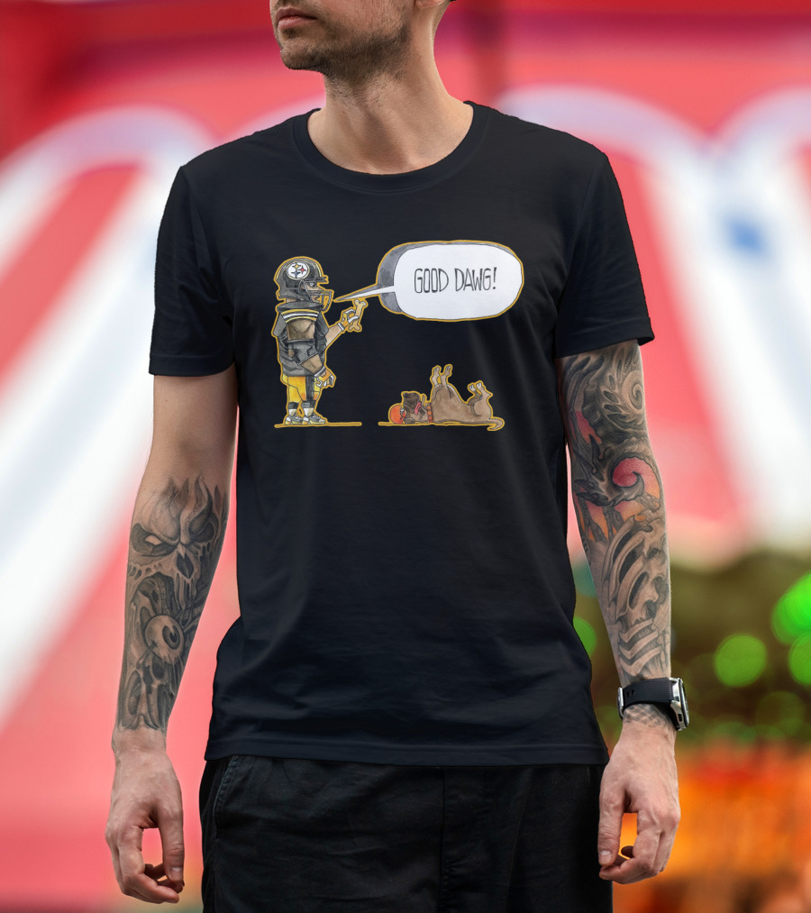 Pittsburgh Steelers Good Dawg Football Helmet Player T-Shirt