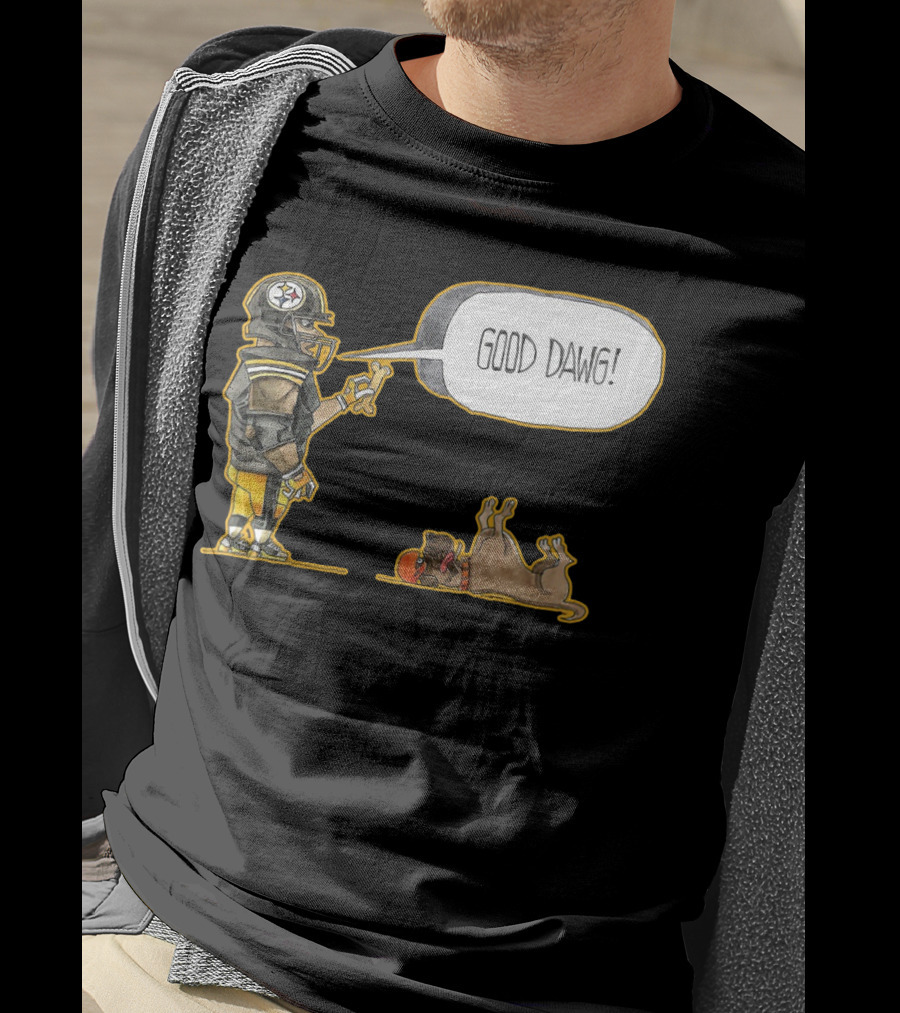 Pittsburgh Steelers Good Dawg Football Helmet Player T-Shirt