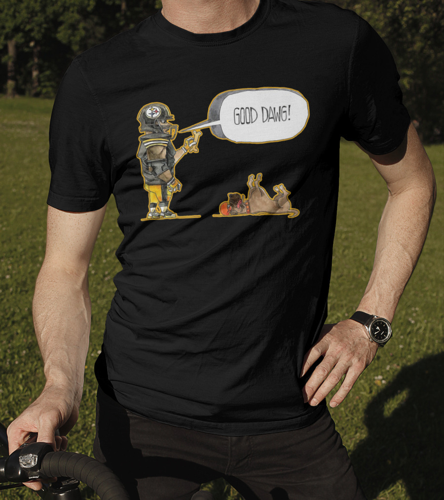 Pittsburgh Steelers Good Dawg Football Helmet Player T-Shirt