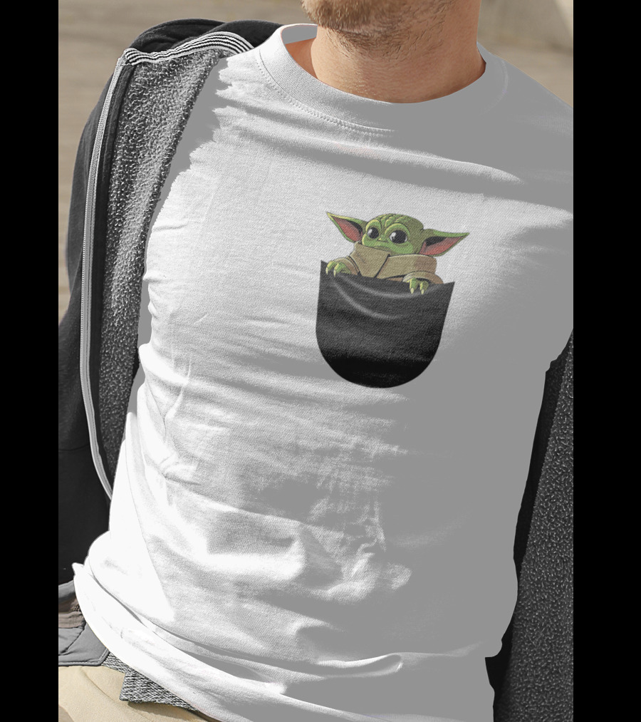 The Mandalorian Grogu Baby Yoda In Pocket Star Wars T-Shirt