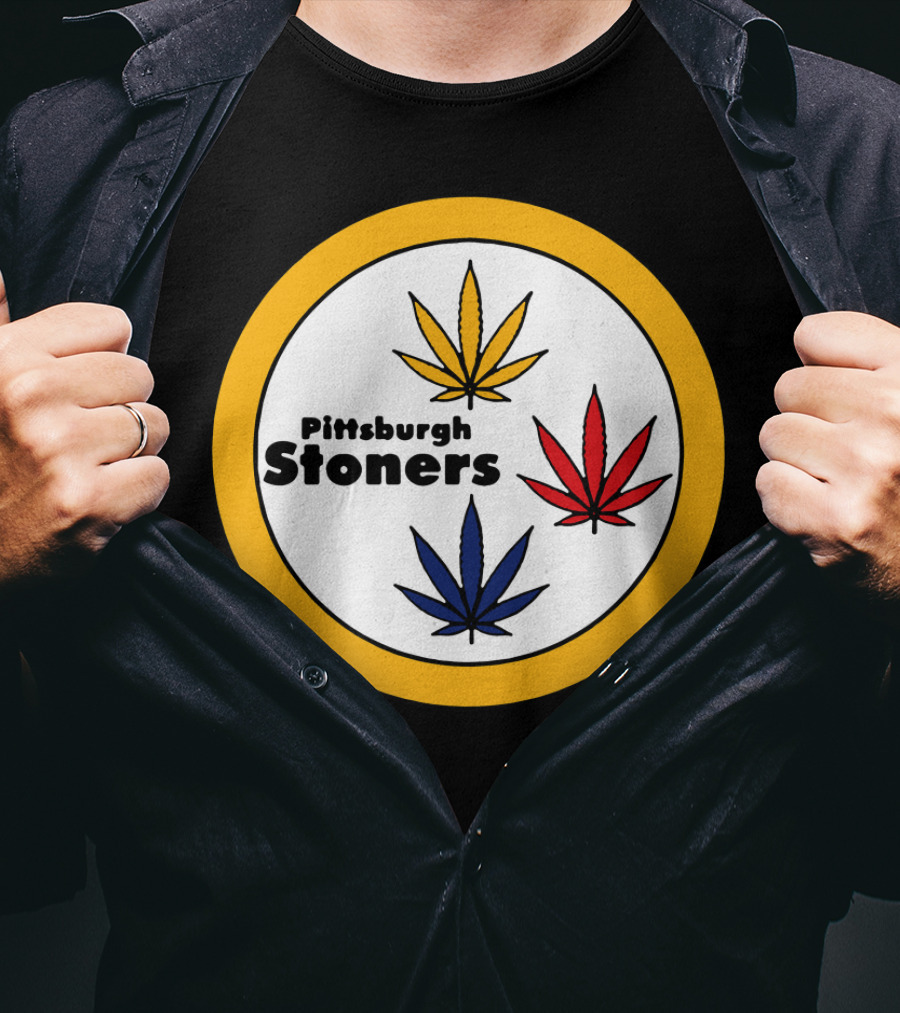 Pittsburgh Stoners Weed Leaves Steelers Colors T-Shirt