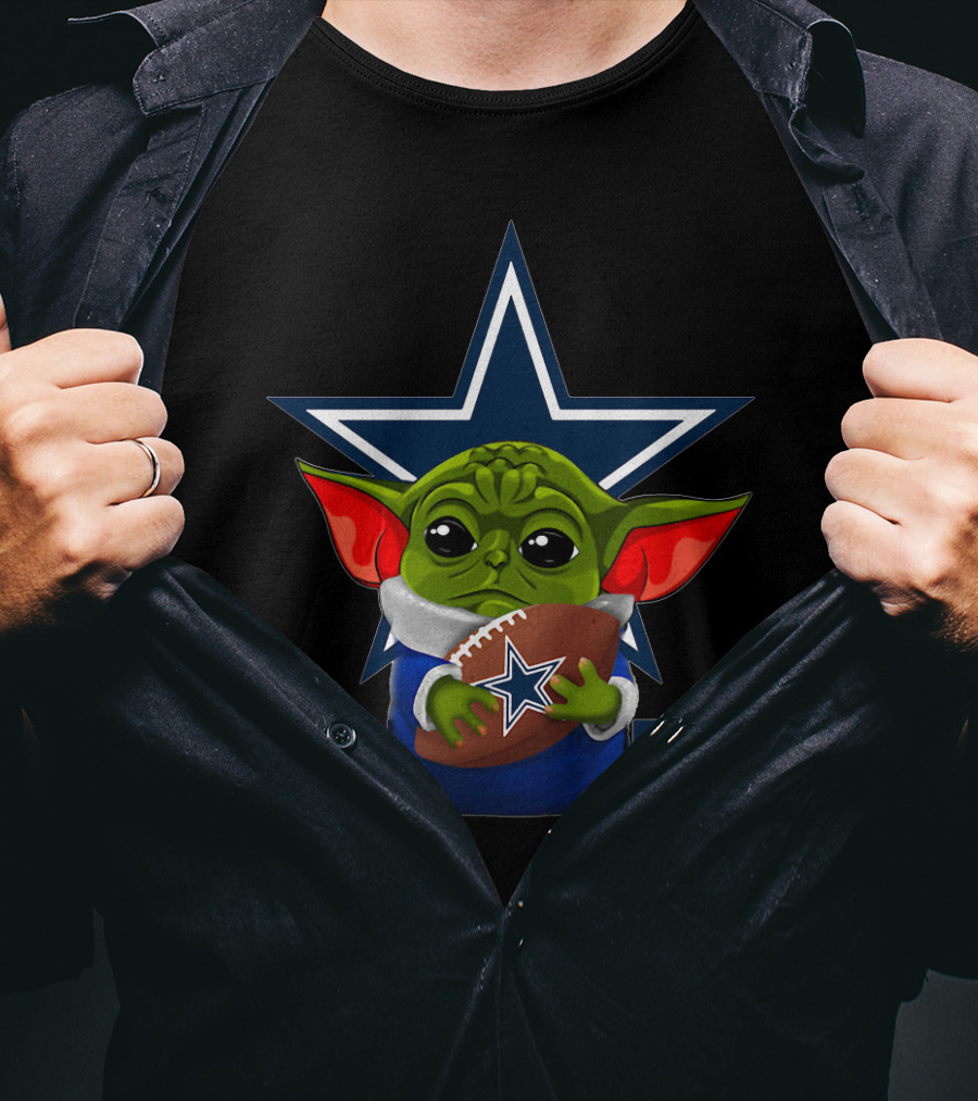 Cowboys Baby Yoda Star Wars Football Dallas T-Shirt