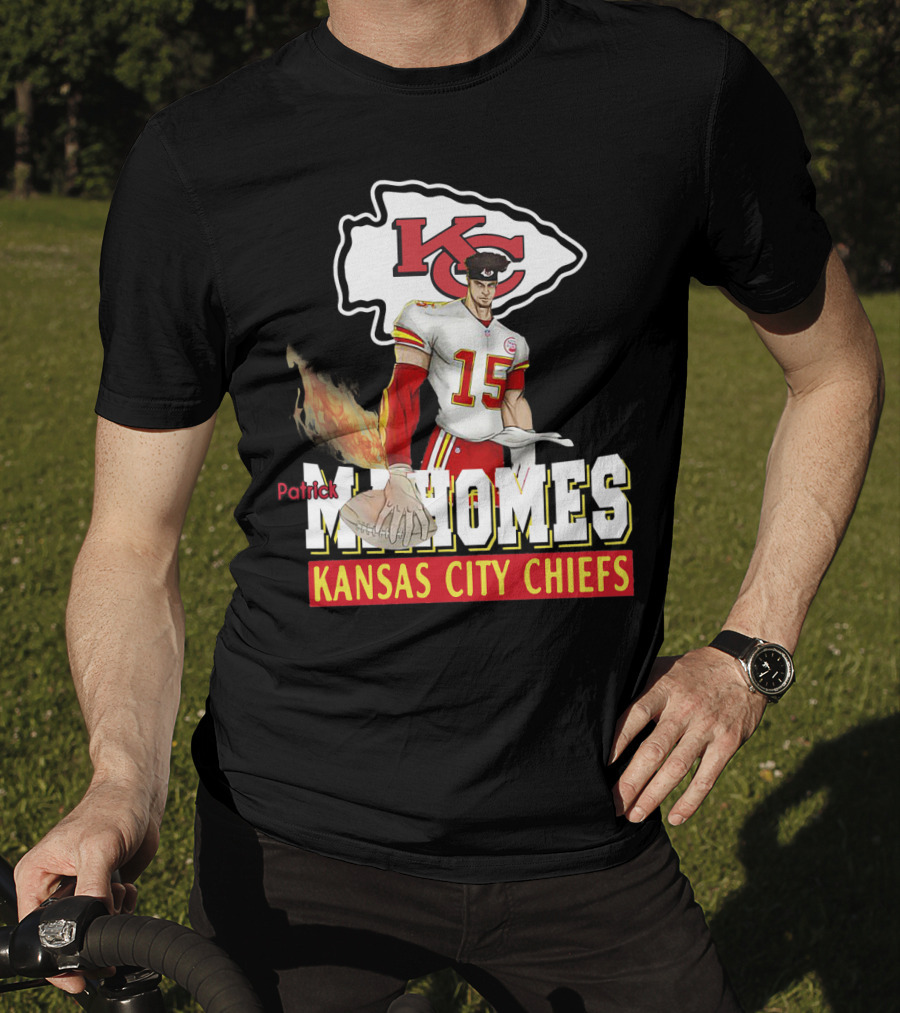 Patrick Mahomes Kc Kansas City Chiefs Football Flame T-Shirt