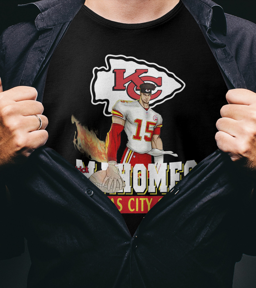 Patrick Mahomes Kc Kansas City Chiefs Football Flame T-Shirt