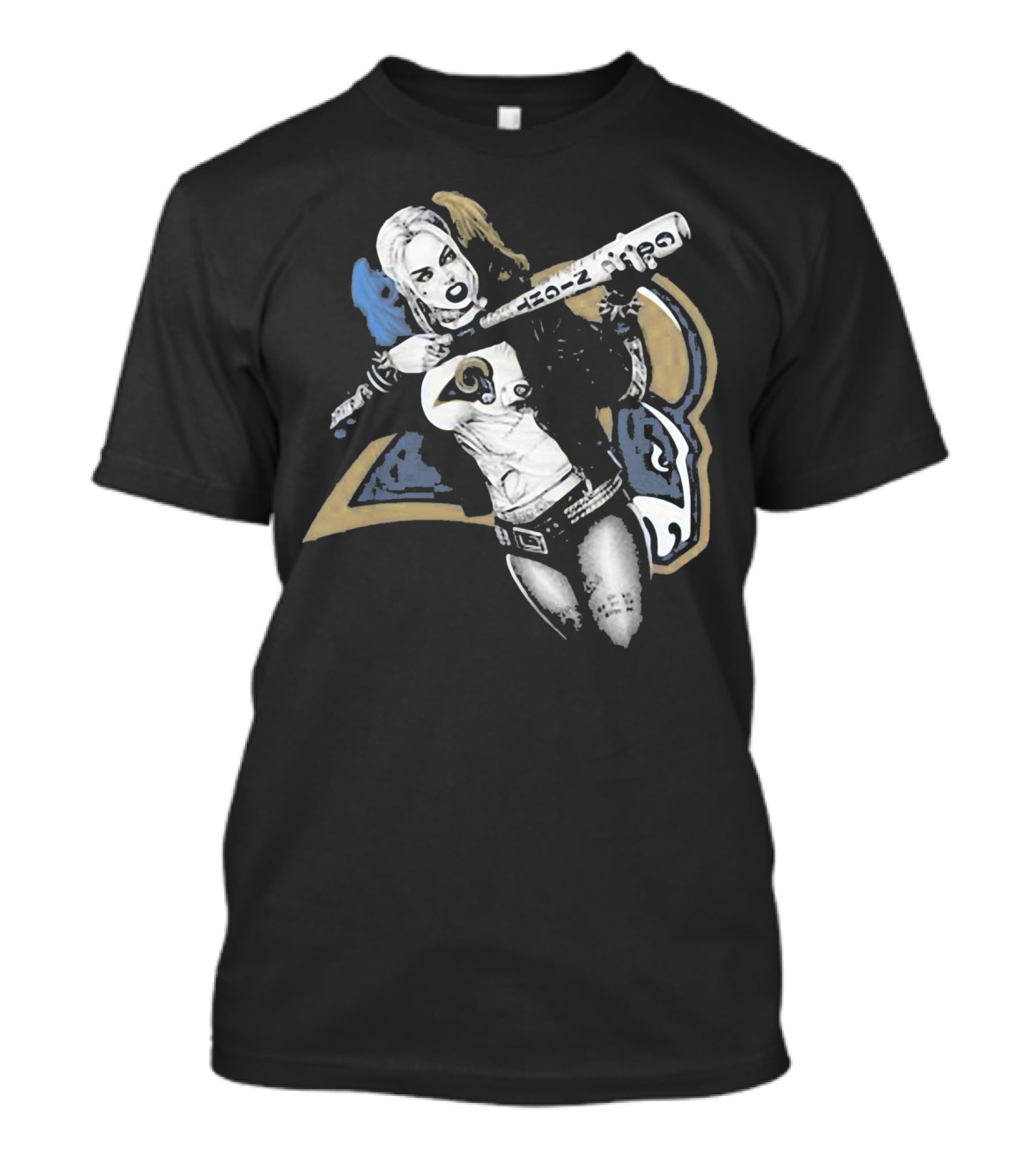 Dc Harley Quinn Rams Bat Villain Crossover T-Shirt
