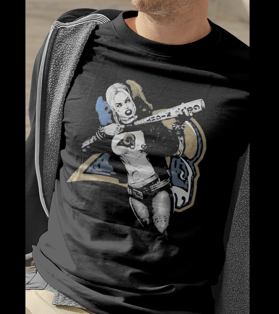 Dc Harley Quinn Rams Bat Villain Crossover T-Shirt