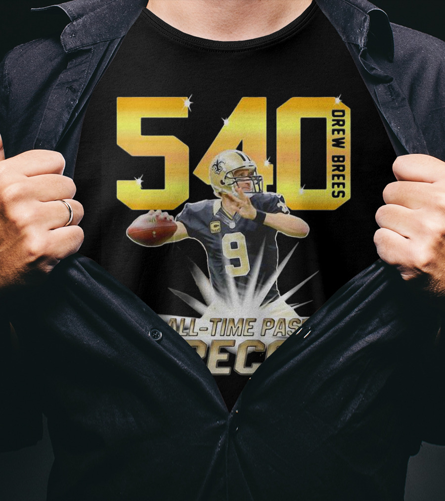 Drew Brees Nfl All-Time Passing Td Record T-Shirt