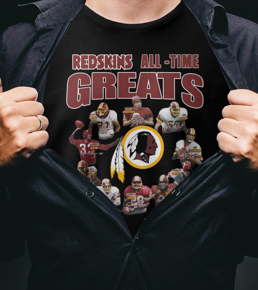 Redskins All-Time Greats Football Legends Circle T-Shirt
