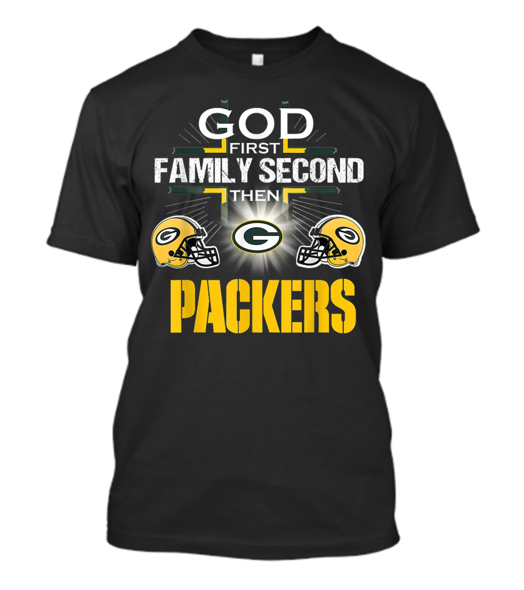 God First Family Second Then Packers Green Bay Football Pride T-Shirt