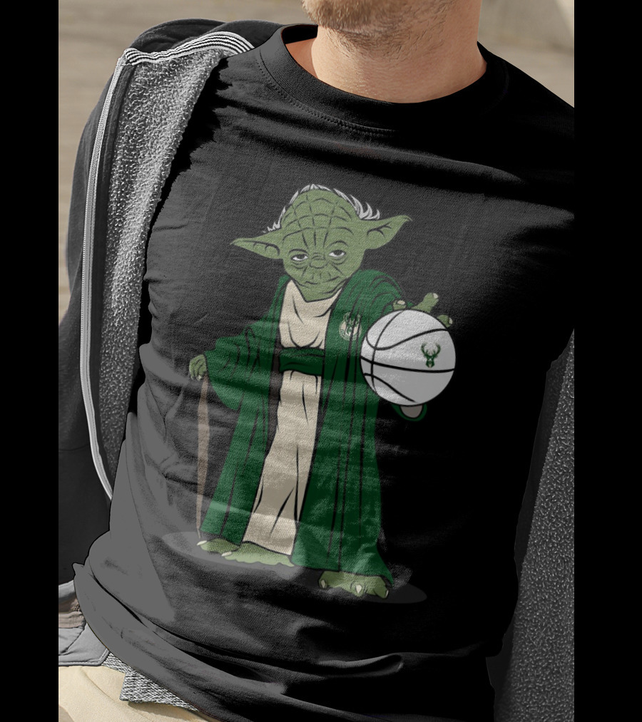 Master Yoda Milwaukee Bucks Basketball Jedi T-Shirt