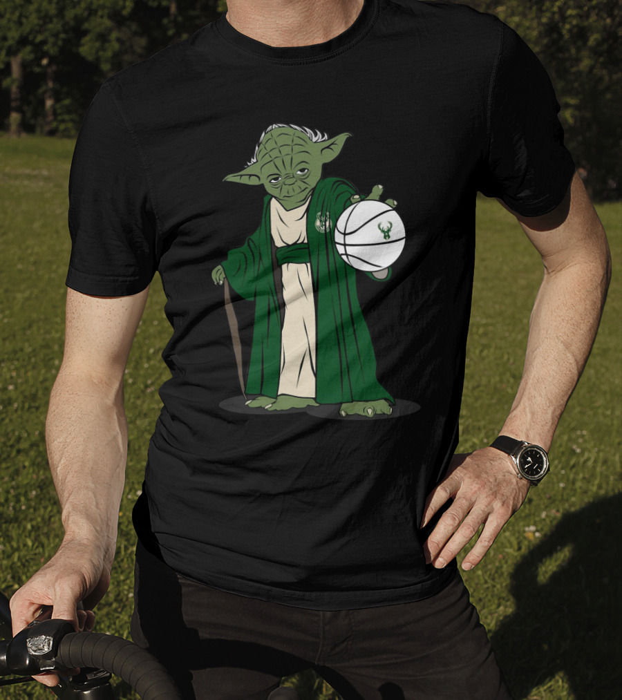Master Yoda Milwaukee Bucks Basketball Jedi T-Shirt