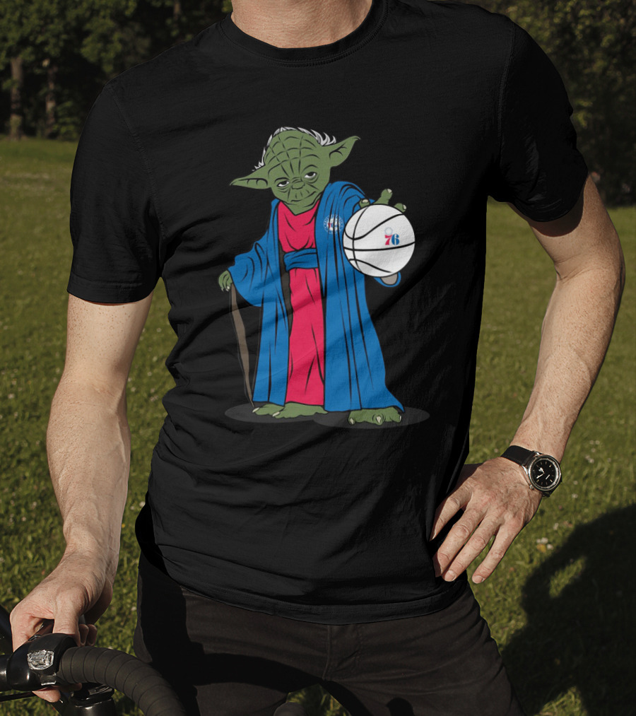 Master Yoda Philadelphia 76Ers Star Wars NBA Crossover T-Shirt