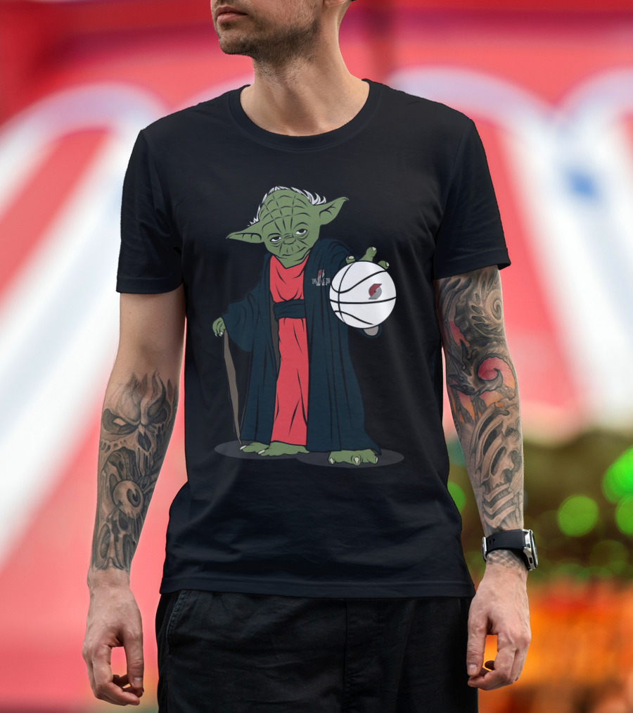 MASTER YODA PORTLAND TRAIL BLAZERS BASKETBALL FORCE T-Shirt