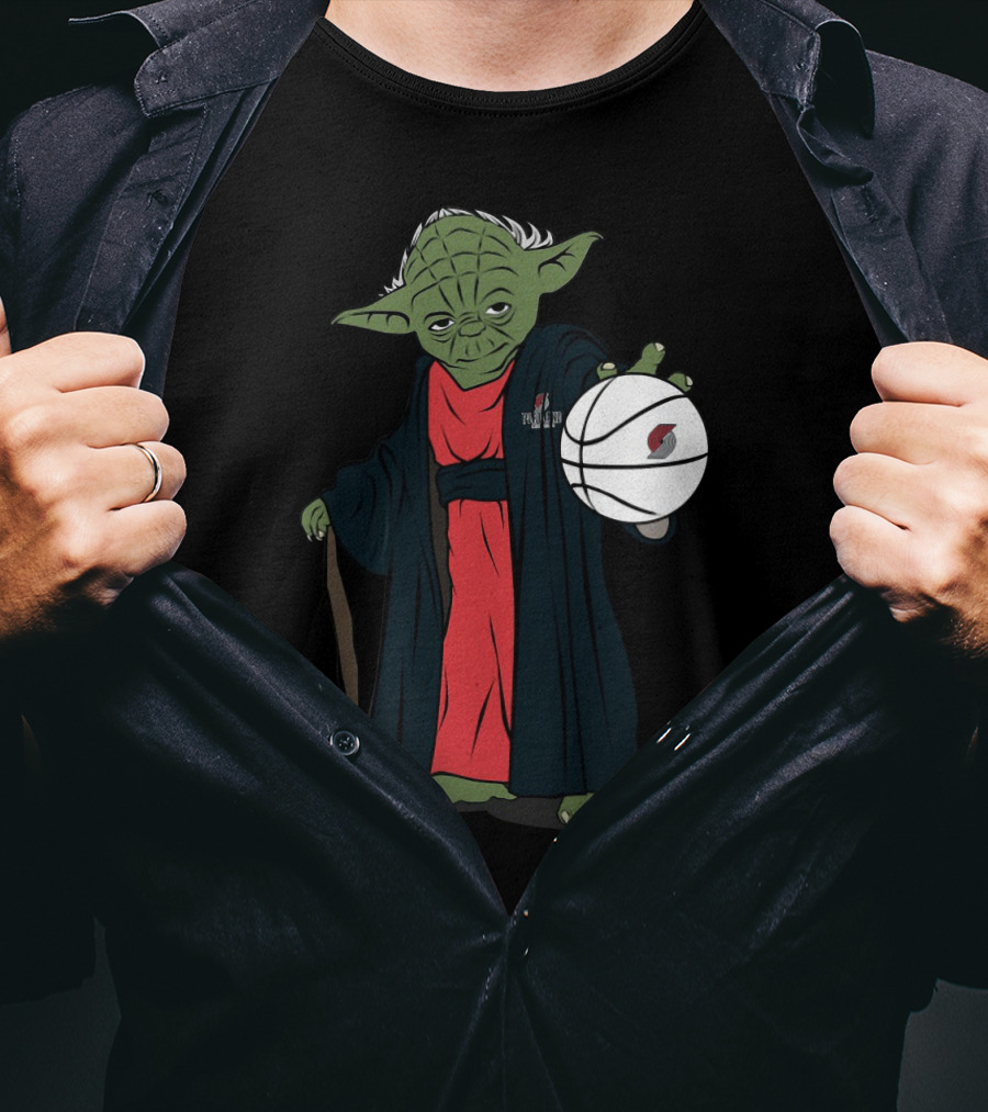 Master Yoda Portland Trail Blazers Basketball Force T-Shirt
