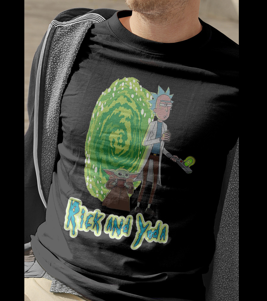 Rick And Yoda Portal Adventure T-Shirt