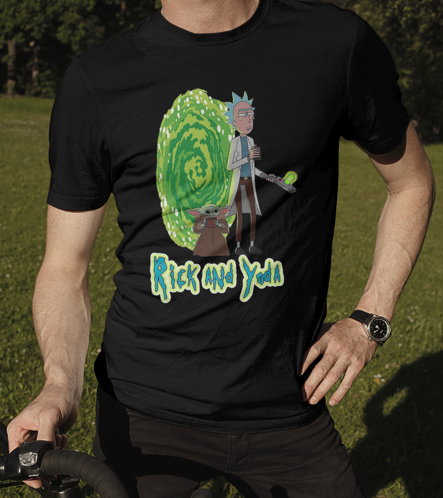 Rick And Yoda Portal Adventure T-Shirt